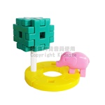 【台灣製】大腦開發(井字)積木-桶裝135pcs KIDMATE
