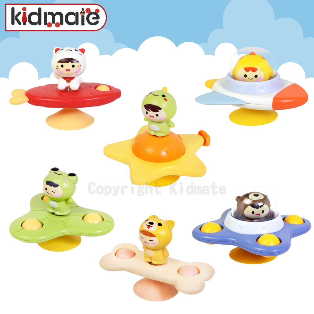★寶寶星球-吸盤轉轉樂-動物派對6入 KIDMATE