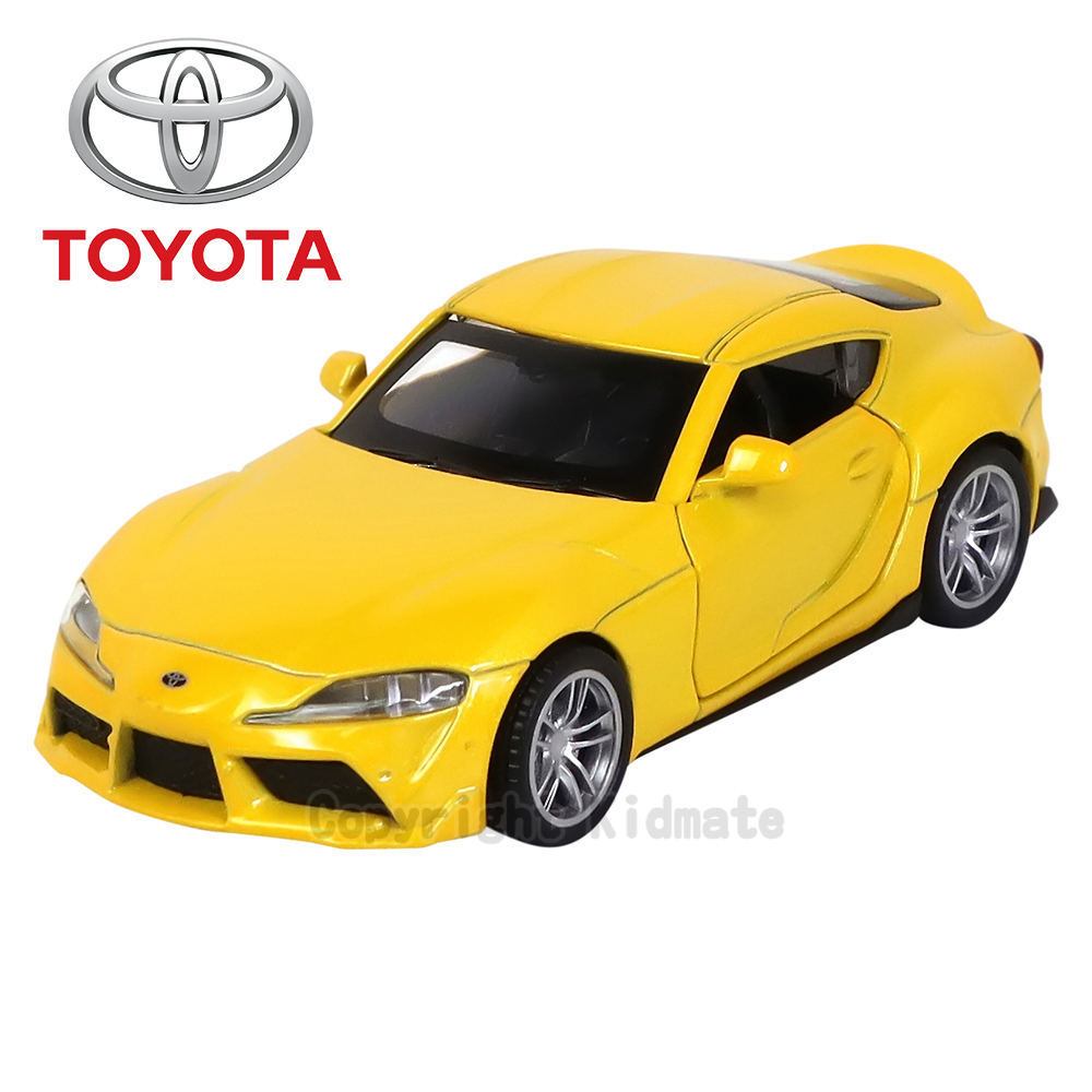 1:42授權合金車(72)Toyota GR Supra黃