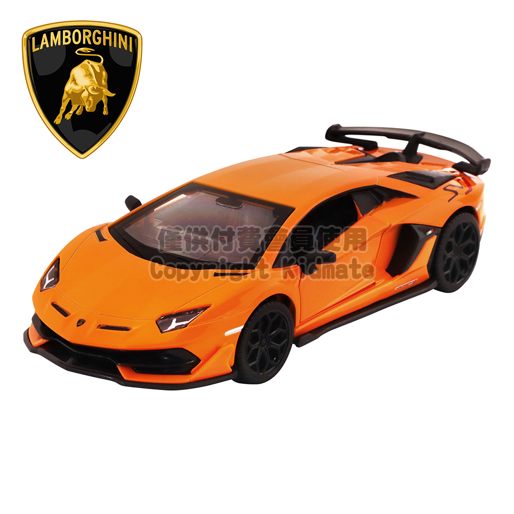 1:32授權聲光合金車(63)Lamborghini Aventador SVJ橘